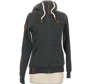 Naketano Darth Hoodie Pullover Funnel Neck Sweatshirt Charcoal Size Small